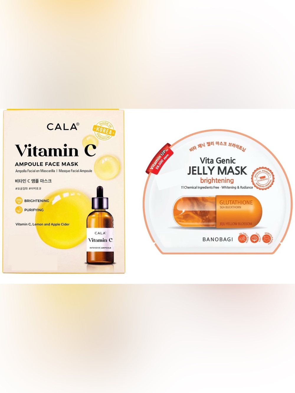 Set of 8 - Vitamin C Intensive Ampoule K-Beauty Masks